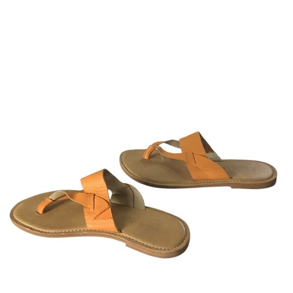 Timberland Earthkeepers Sheafe Flip Flop Sandals Womens Size 8 Orange Leather - Picture 12 of 13